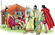 0701 Ambasciatori tarantini incontrano i Romani