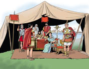0301 Marco Antonio e Ottaviano firmano un nuovo trattato a Taran